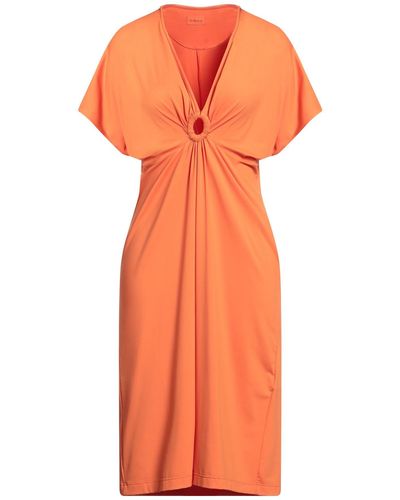Fisico Vestido midi - Naranja