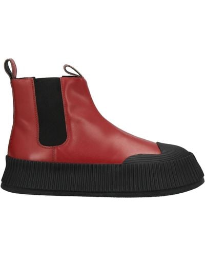 Jil Sander Ankle Boots - Red