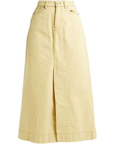 Ganni Denim Skirt - Yellow