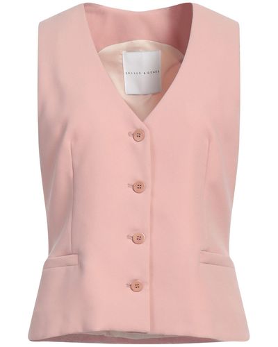 SKILLS & GENES Tailored Vest - Pink
