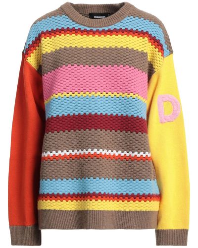 DSquared² Khaki Sweater Wool, Alpaca Wool, Viscose, Polyamide, Cashmere - Natural