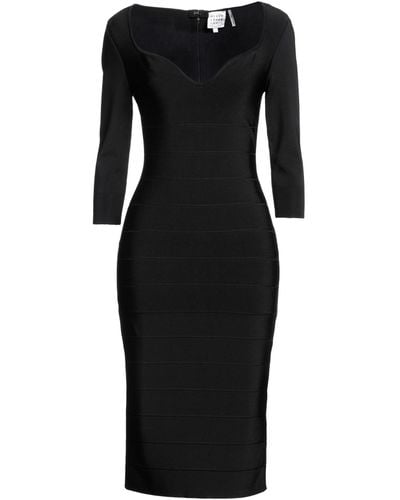 Hervé Léger Vestido midi - Negro