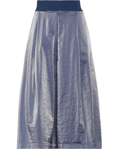 European Culture Midi Skirt - Blue