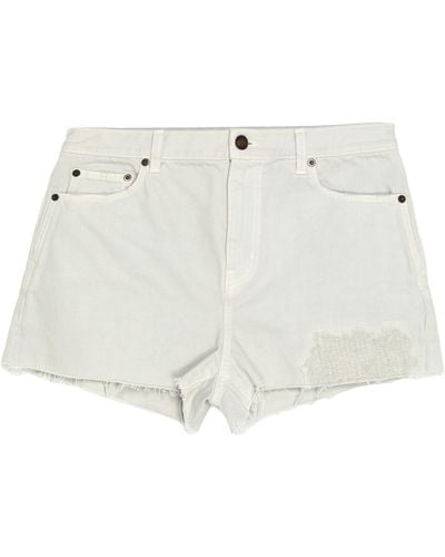 Saint Laurent Denim Shorts - White