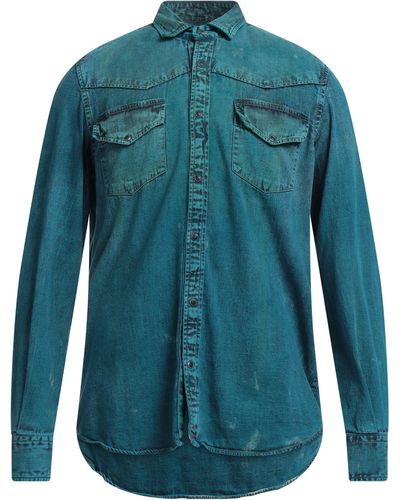 Original Vintage Style Camicia Jeans - Blu