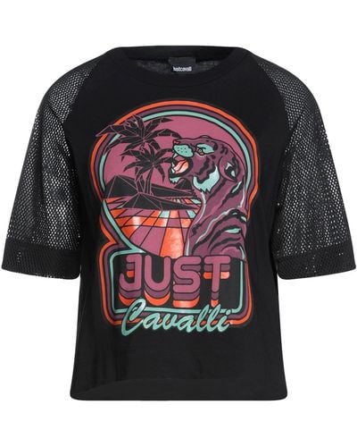 Just Cavalli T-Shirt Cotton, Polyester - Black