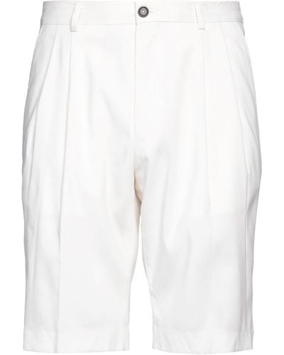 Pal Zileri Shorts & Bermuda Shorts Linen, Wool, Elastane - White