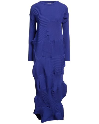 Issey Miyake Vestido midi - Azul