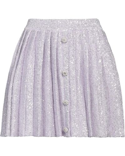 Self-Portrait Mini Skirt - Purple