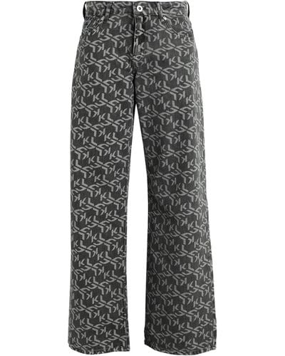 Karl Lagerfeld Klj Mr Relaxed Monogram Denim Jeans Organic Cotton - Grey