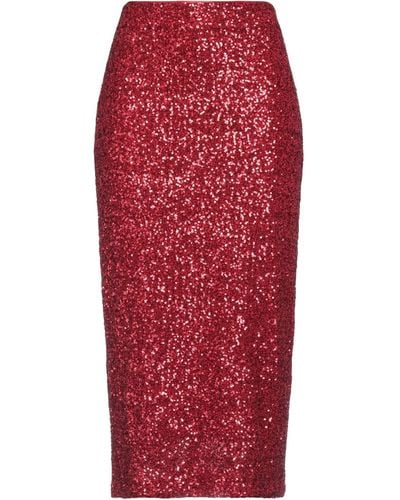 Imperial Midi Skirt Polyester, Elastane - Red