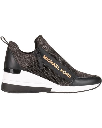 Michael Kors Sneaker Willis in maglia stretch metallizzata - Nero