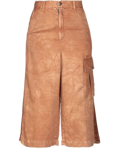 People Cropped Trousers - Brown