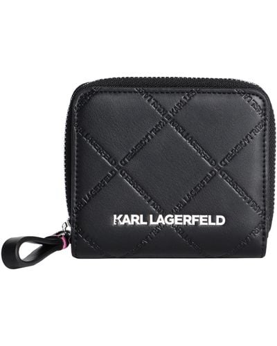 Karl Lagerfeld Cartera con logo estampado en relieve - Negro