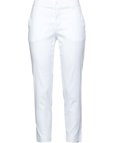120% Lino Pantalone - Bianco