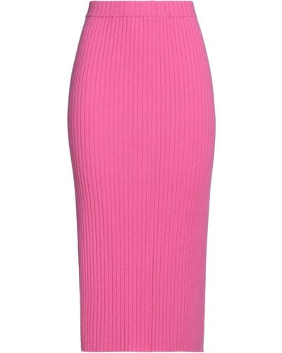 Allude Midi Skirt - Pink