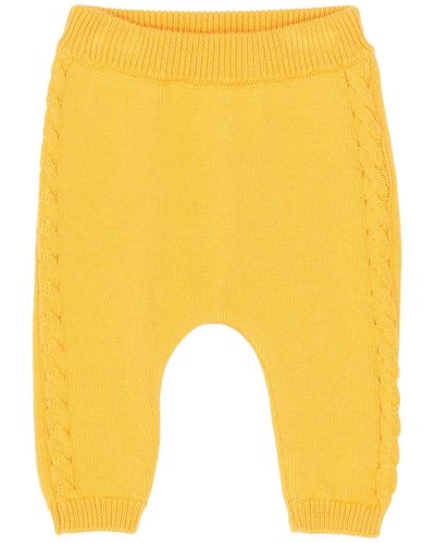 Fendi Ocher Leggings Cotton, Cashmere - Yellow