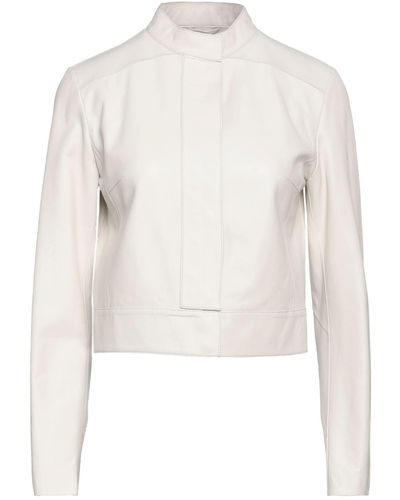 DESA NINETEENSEVENTYTWO Ivory Jacket Soft Leather - White
