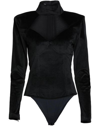Maria Vittoria Paolillo Bodysuit Polyester, Elastane, Acetate, Polybutylene - Black