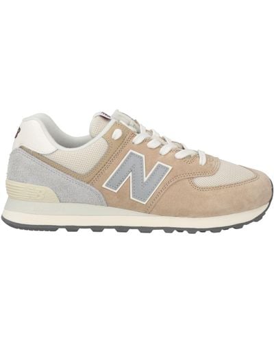 New Balance Trainers Leather, Textile Fibres - White