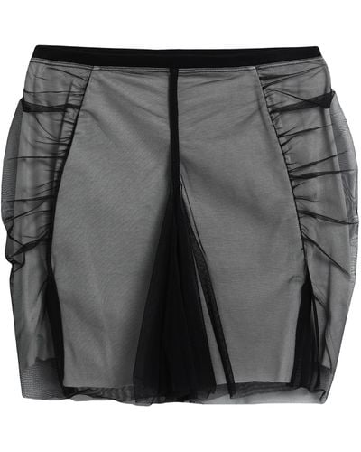 Rick Owens Mini Skirt Cotton, Elastane - Black