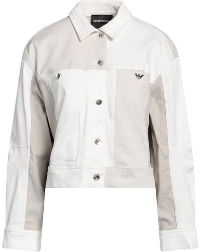 Emporio Armani Manteau en jean - Blanc
