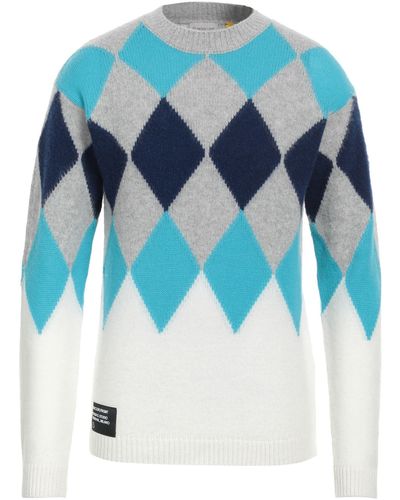 7 MONCLER FRAGMENT Light Sweater Virgin Wool, Cashmere - Blue