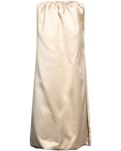 Khaite Midi Dress Cotton, Viscose - Natural