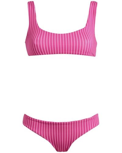 Solid & Striped Bikini - Pink