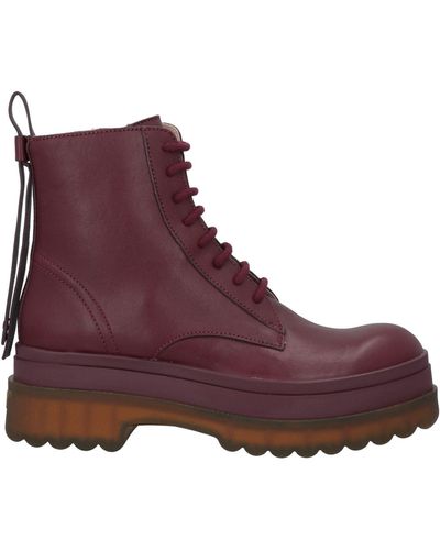 Red(V) Ankle Boots - Purple