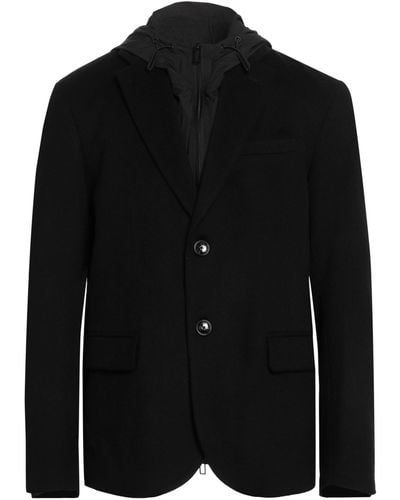 Emporio Armani Overcoat - Black