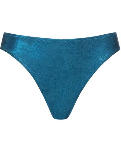 Solid & Striped Bikini Bottoms & Swim Briefs - Blue