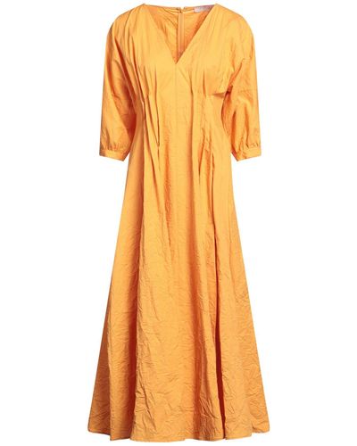 Beatrice B. Apricot Midi Dress Cotton, Elastane - Orange