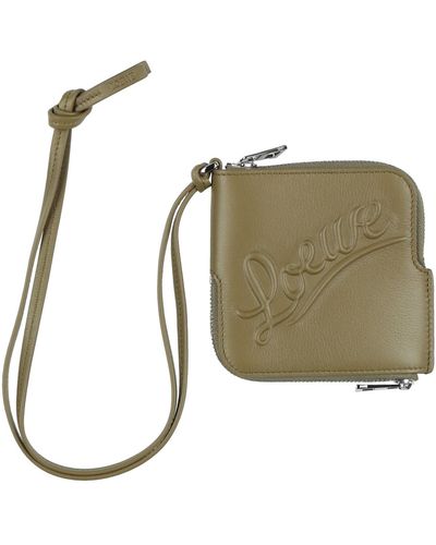 Loewe Military Crossbody Wallet Leather - Green