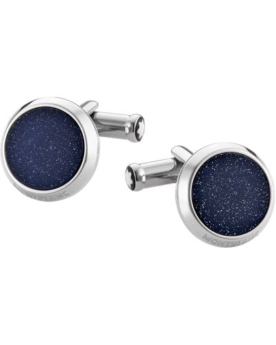 Montblanc Cufflinks And Tie Clips - Blue