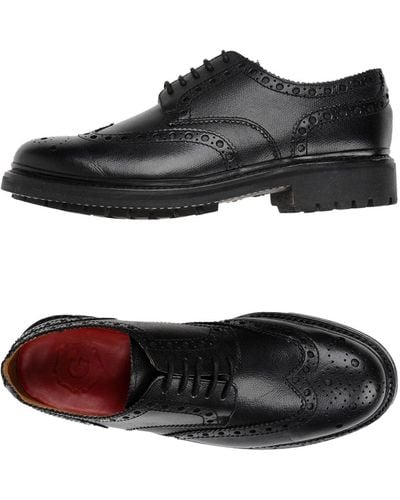 Grenson Curt Derby Shoe (natural Grain) - Black