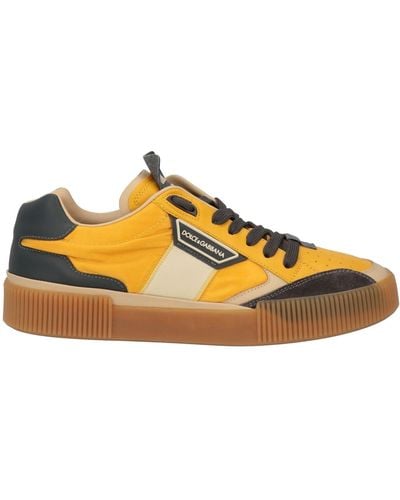 Dolce & Gabbana Sneakers Leather, Textile Fibers - Yellow