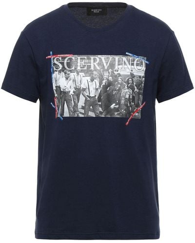 Ermanno Scervino Midnight T-Shirt Cotton, Elastane - Blue