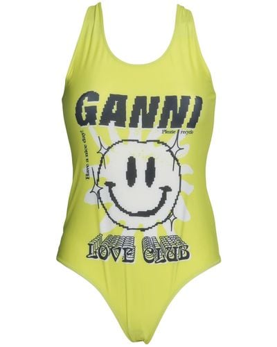 Ganni One-piece Swimsuit - Yellow