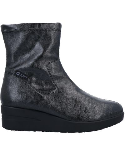 AGILE by RUCOLINE Steel Ankle Boots Textile Fibres - Black