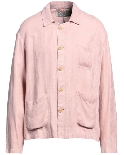 By Walid Pastel Shirt Cotton, Linen - Pink