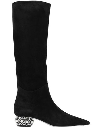 Rene Caovilla Knee Boots - Black