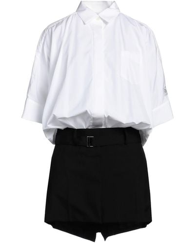 Sacai Mini Dress Cotton, Polyester, Wool - White