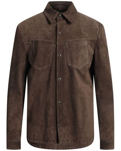B-Used Dark Shirt Soft Leather - Brown