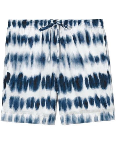 COS Tie-dyed Seersucker Shorts - Blue