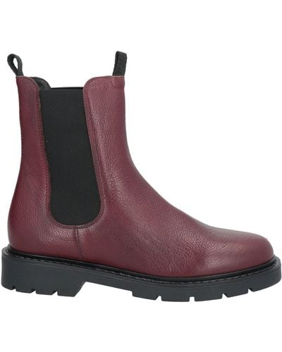 Carmens Ankle Boots Leather - Purple