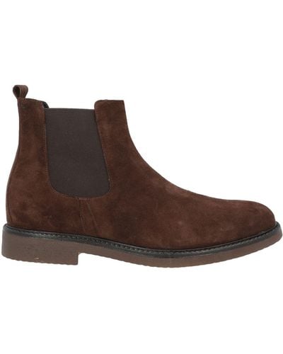 Stilosophy Dark Ankle Boots Soft Leather - Brown
