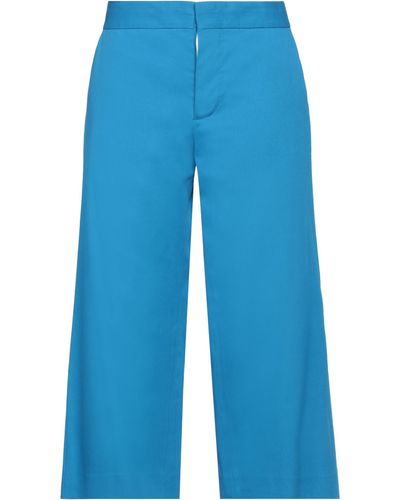 Liviana Conti Cropped Trousers - Blue