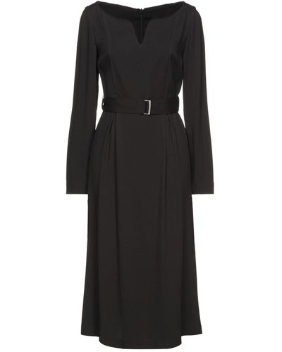 Manila Grace Midi Dress Viscose - Black