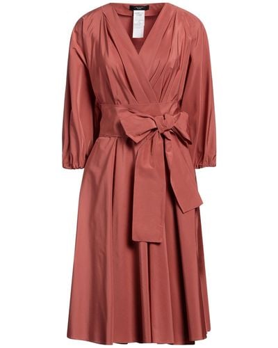 Weekend by Maxmara Midi Dress Polyester, Cotton - Red